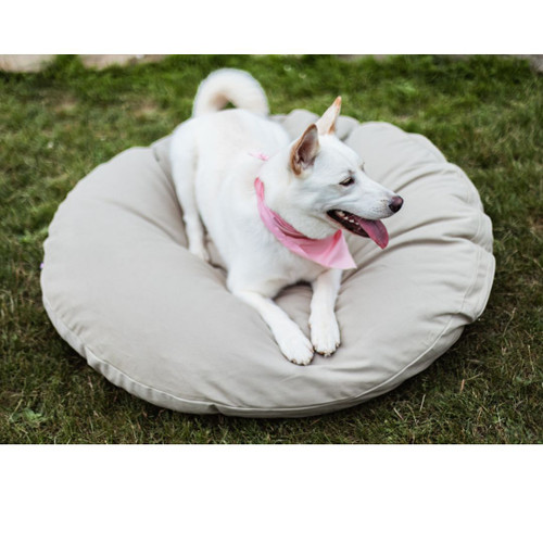 CLEARANCE Round Dog Beds in Khaki Color CeCe's Wool