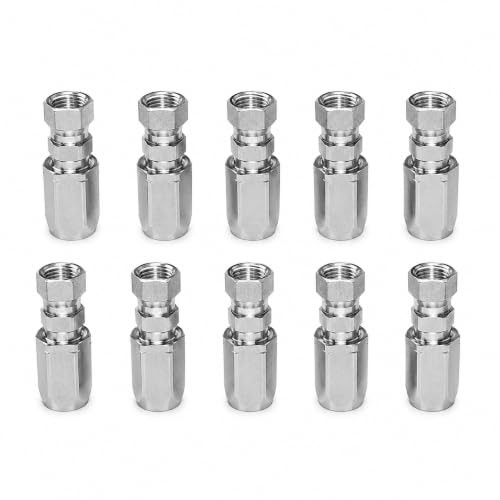 10PK 1/2" Hose x 1/2" Female JIC R7 Reusable Hose Fittings