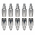 10 Pack of 3/8" Hose x 1/4" Male JIC Reusable Hose Fittings