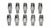 10-Pack of 3/8" Hose x 3/8" Male NPT Reusable Hose Fittings