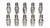 10-Pack of 3/8" Hose x 3/8" Male NPT Reusable Hose Fittings