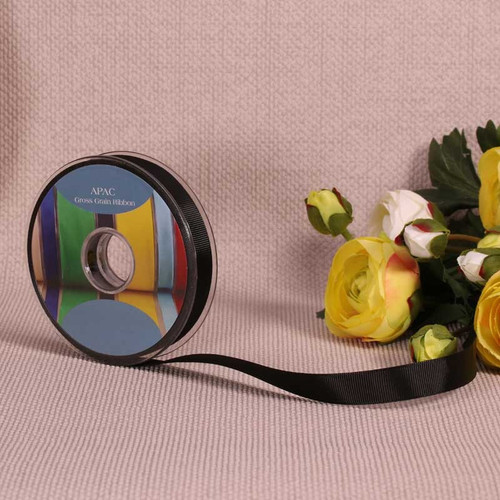 Black Grosgrain Ribbon (15mm x 20m) Black Grosgrain Ribbon (15mm x 20m)