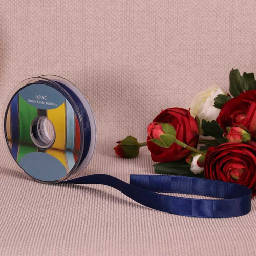 Navy Blue Grosgrain Ribbon (15mm x 20m) Navy Blue Grosgrain Ribbon (15mm x 20m)