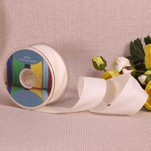 Ivory Grosgrain Ribbon (38mm x 20m) Ivory Grosgrain Ribbon (38mm x 20m)