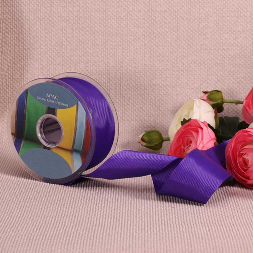 Purple Grosgrain Ribbon (38mm x 20m) Purple Grosgrain Ribbon (38mm x 20m)