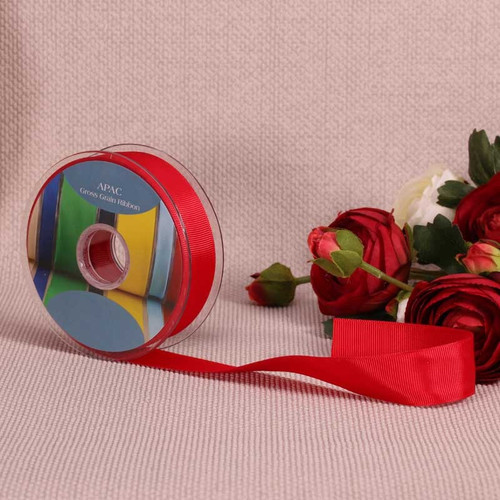 Bright Red Grosgrain Ribbon (25mm x 20m) Bright Red Grosgrain Ribbon (25mm x 20m)