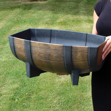 Small Wooden Barrel Effect Trough
