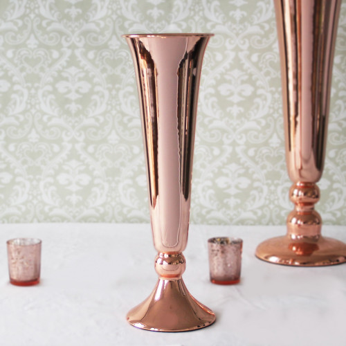 Rose Gold Conic Vase 40cm