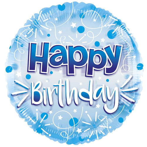 Happy Birthday Clearview Balloon - Blue (24 inch) Happy Birthday Clearview Balloon - Blue (24 inch)