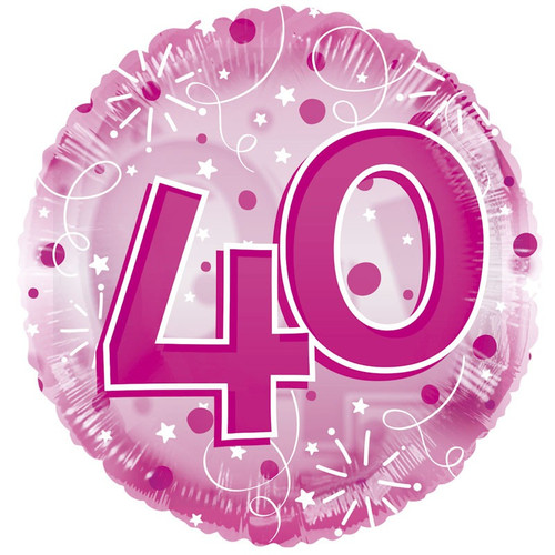 Age 40 Clearview Balloon - Pink (24 inch) Age 40 Clearview Balloon - Pink (24 inch)