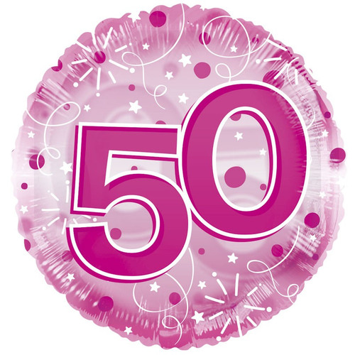 Age 50 Clearview Balloon - Pink (24 inch) Age 50 Clearview Balloon - Pink (24 inch)