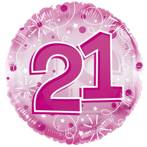 Age 21 Clearview Balloon - Pink (24 inch) Age 21 Clearview Balloon - Pink (24 inch)