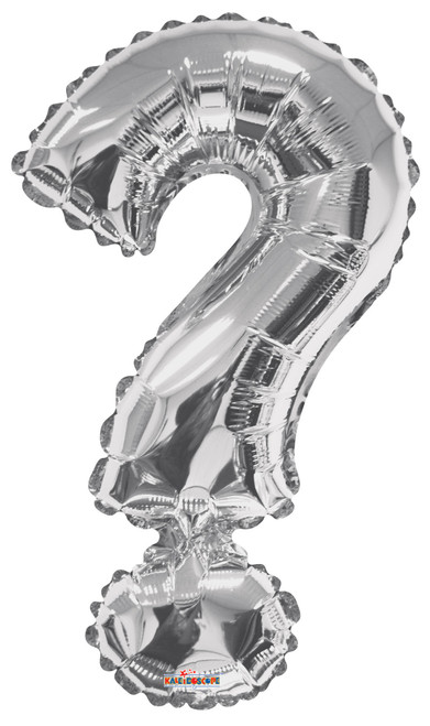 34" Silver Symbol ? Balloon 34" Silver Symbol ? Balloon