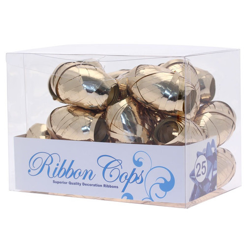 Metallic Gold Ribbon Cops x25