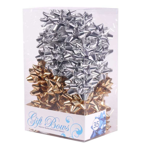 Metallic Gold / Silver Galaxy Bows (x35) Metallic Gold / Silver Galaxy Bows (x35)