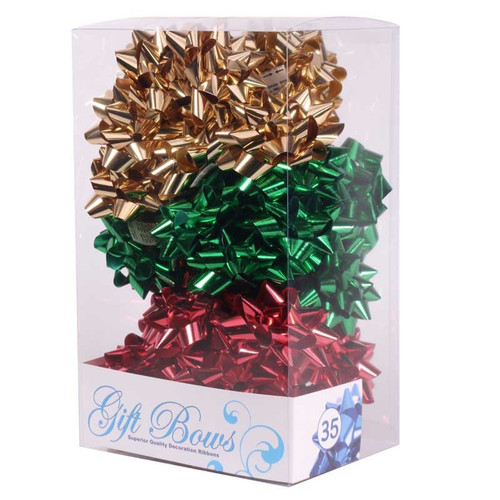 Metallic Red / Gold / Green Galaxy Bows (x35)
