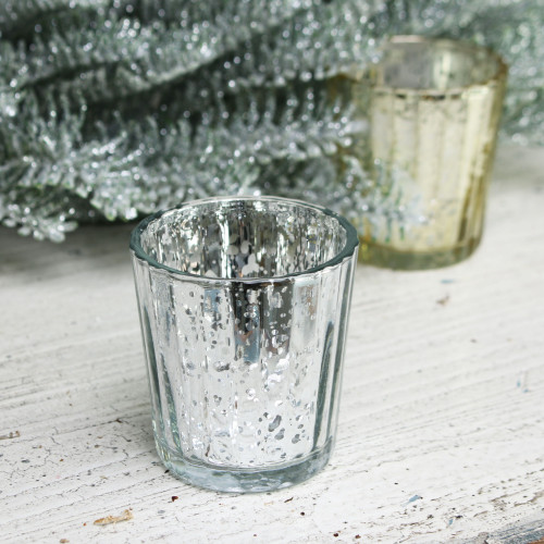 Silver Speckled Votive 6cm 