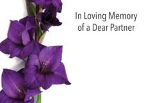 In Loving Memory Dear Partner Sympathy Card (x50) In Loving Memory Dear Partner Sympathy Card (x50)