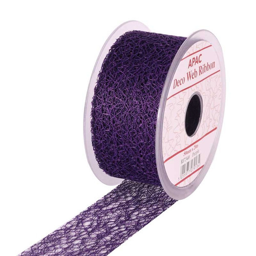 Purple Deco Web Ribbon (50mm x 20m) Purple Deco Web Ribbon (50mm x 20m)
