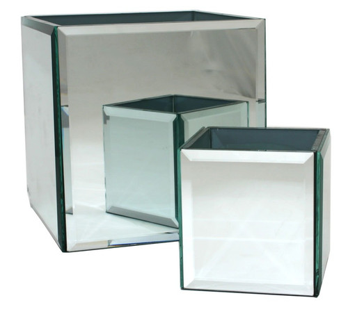 Square Mirror Vase 12cm