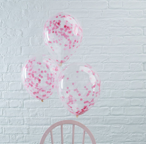 Pink Confetti Filled Balloons Pink Confetti Filled Balloons