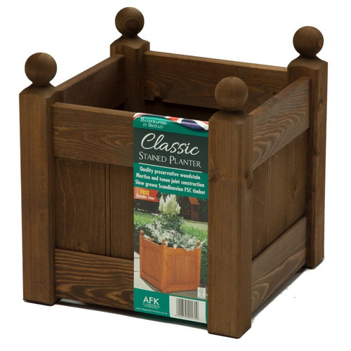 AFK Large Classic Planter - Chestnut Stain AFK Large Classic Planter - Chestnut Stain