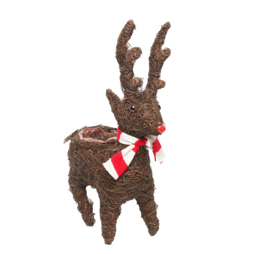 Salim Standing Reindeer Planter with Scarf (32cm)