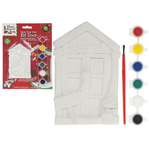 Paint Your Own Mini Pelmet  Elf Door (4 inch)