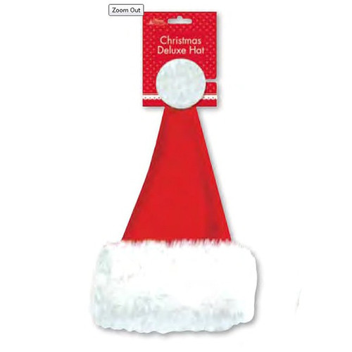 Deluxe Christmas Santa Hat with furry trim -41cm Deluxe Christmas Santa Hat with furry trim -41cm