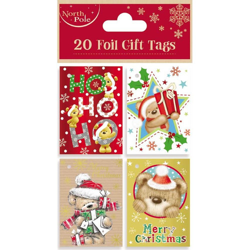 Teddy Booklet Christmas Gift Tags (x20)
