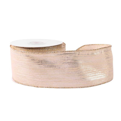 Cream with Gold Thread Ribbon (63mm x 10yds) Cream with Gold Thread Ribbon (63mm x 10yds)