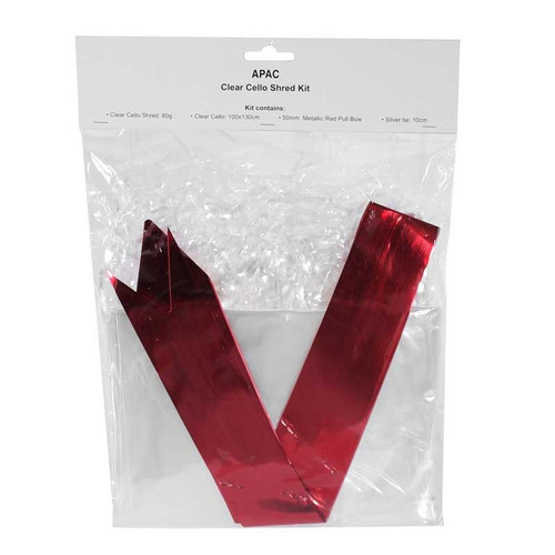 Clear Cello Shred Kit (Shred/Film/Red Bow) Clear Cello Shred Kit (Shred/Film/Red Bow)