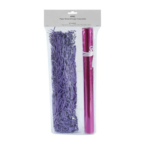 Purple Shred/Cello Hamper Kit Purple Shred/Cello Hamper Kit