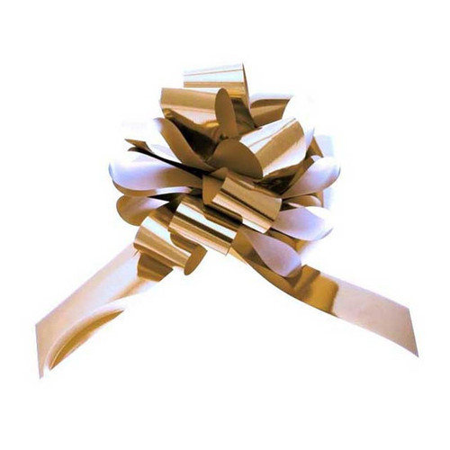 50mm Gold Metallic Pull Bow