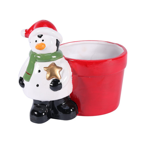 Novelty Ceramic Pot with Penguin Novelty Ceramic Pot with Penguin