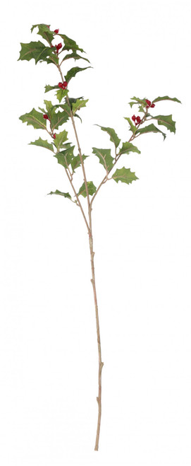 63cm Mixed Green Holly Spray 63cm Mixed Green Holly Spray