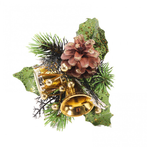 Gold Bell Christmas Pick with Glitter Gold Bell Christmas Pick with Glitter