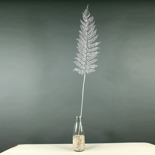 Silver Glitter Large Fern Leaf Silver Glitter Large Fern Leaf