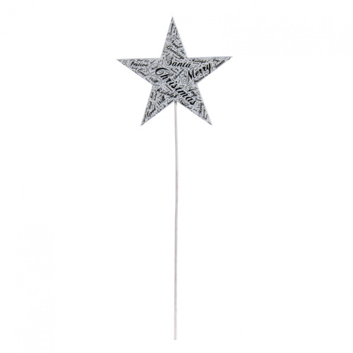 10 Stars with Christmas Print on Wooden Picks (50cm) 10 Stars with Christmas Print on Wooden Picks (50cm)