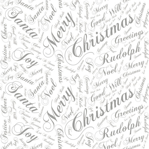 80cm Seasonal Greetings Silver Film 80cm Seasonal Greetings Silver Film