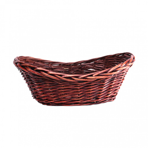 Dark Brown Oval Tray Basket 45cm