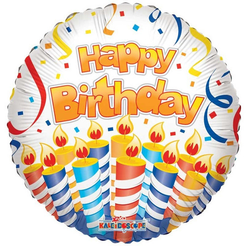 18" Happy Birthday Candles Balloon 18" Happy Birthday Candles Balloon