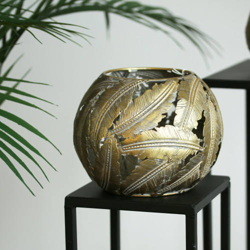 Tropical Leaf Round Candleholder (17cm) Tropical Leaf Round Candleholder (17cm)