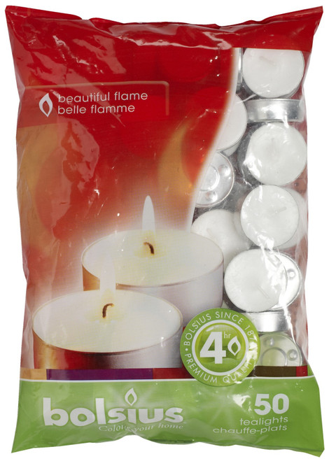 Bolsius Tealights - 4 hour (Pack of 50) Bolsius Tealights - 4 hour (Pack of 50)
