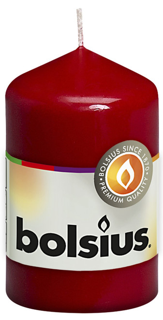Bolsius Wine Red Pillar Candle (80/50mm) Bolsius Wine Red Pillar Candle (80/50mm)
