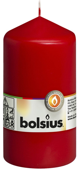 Bolsius Red Pillar Candle (130/70mm) Bolsius Red Pillar Candle (130/70mm)