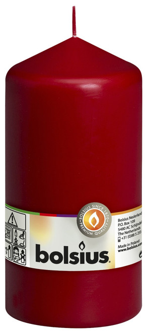 Bolsius Wine Red Pillar Candle (150/80mm) Bolsius Wine Red Pillar Candle (150/80mm)
