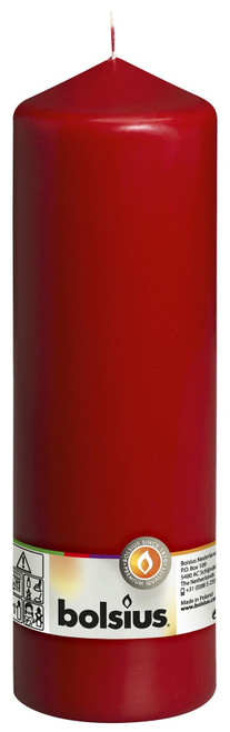 Bolsius Wine Red Pillar Candle (250/80mm) Bolsius Wine Red Pillar Candle (250/80mm)