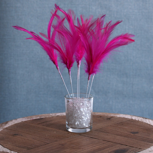 Fuchsia Pink Narrow Fluff Feathers (6 Pack) Fuchsia Pink Narrow Fluff Feathers (6 Pack)