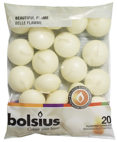 Bolsius Floating candles Ivory- (Pack of 20) Bolsius Floating candles Ivory- (Pack of 20)